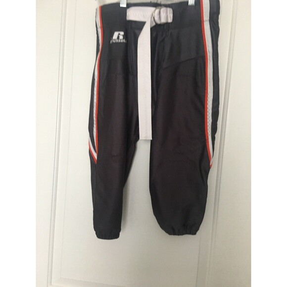 Russell Athletic Men's Blitz Pants Football Size L Gray with Orange White Stripe - Picture 1 of 12